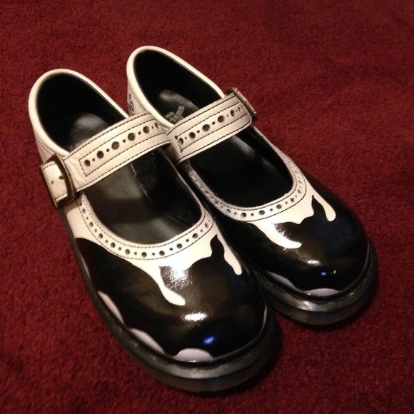 Dr. Martens Shoes - OOAK Dr Martens Gothic Bat Mary Janes England